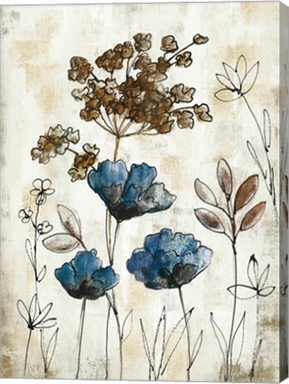 Framed Botanical Trio II Neutral Print