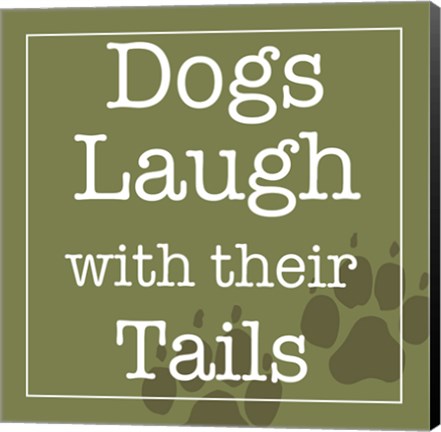 Framed Dogs Laugh with their Tails Print