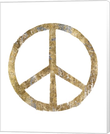 Framed Gilded Hipster Peace Print