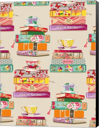 Framed Colorful Stacks Print