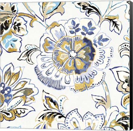 Framed Ceylon Gardens IV Black and Gold Print