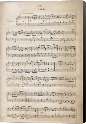 Framed Sheet of Music IV Print