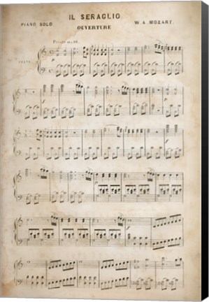 Framed Sheet of Music II Print