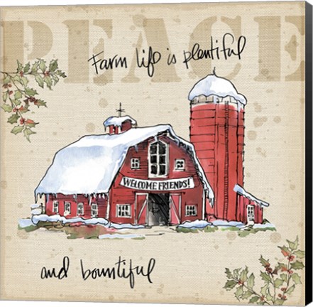 Framed Country Christmas I Print