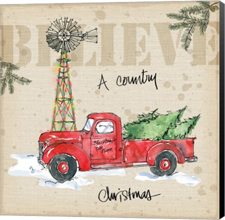 Framed Country Christmas IV Print