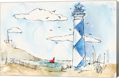 Framed Coastal Life VIII Print