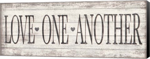 Framed Love One Another Wood Sign Print