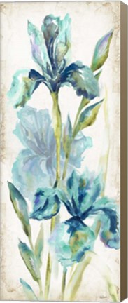 Framed Watercolor Iris Panel REV I Print