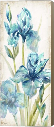 Framed Watercolor Iris Panel REV II Print