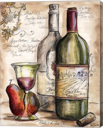 Framed Vintner&#39;s Journal Sketch I Print