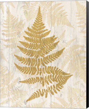 Framed Golden Fern I Print