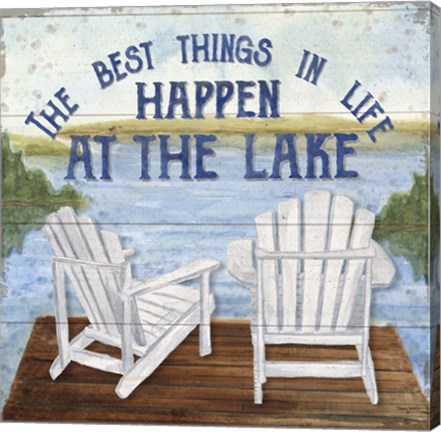 Framed Lake Living I (best things) Print