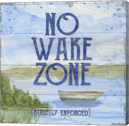 Framed Lake Living II (no wake zone) Print