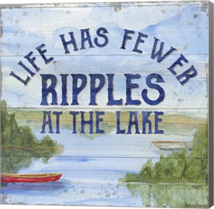 Framed Lake Living IV (ripples) Print