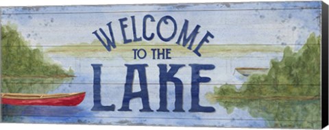 Framed Lake Living Panel I (welcome lake) Print