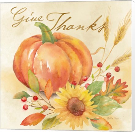 Framed Welcome Fall - Give Thanks Print