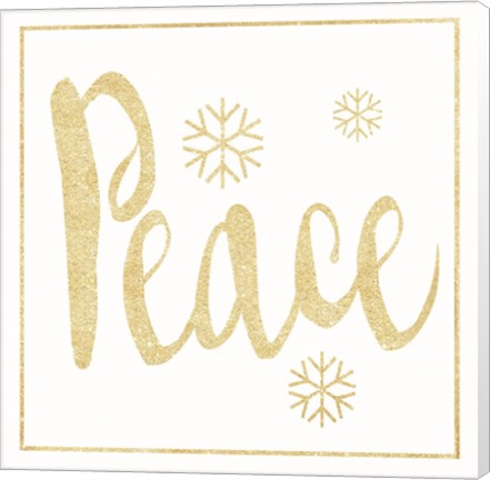 Framed Golden Peace I Print