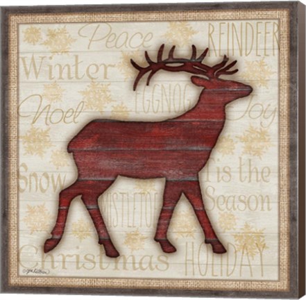 Framed Rustic Reindeer Print