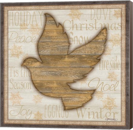 Framed Rustic Peace Dove Print