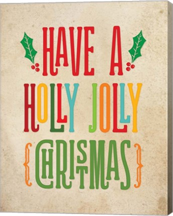 Framed Colorful Christmas I Print