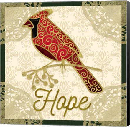 Framed Trim the Tree IV with sentiments Print