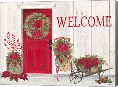 Framed Home for the Holidays Front Door Scene Print