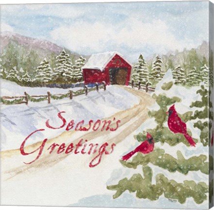 Framed Christmas in the Country II Seasons Greetings Print