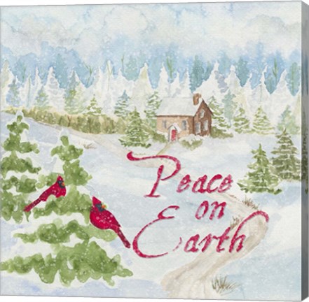 Framed Christmas in the Country III Peace on Earth Print