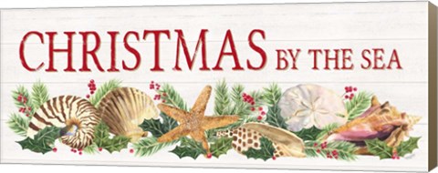 Framed Christmas By the Sea Panel sign Print