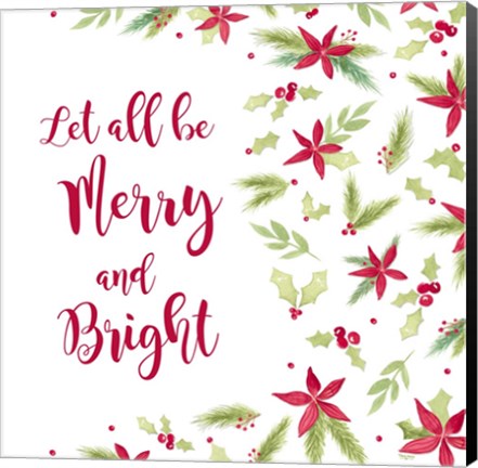 Framed Be Joyful Merry and Bright Print