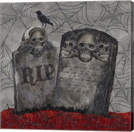 Framed Something Wicked Tombstones Print