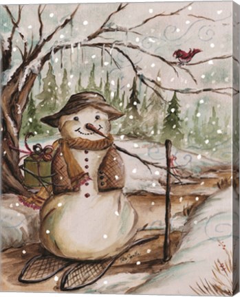 Framed Country Snowman II Print