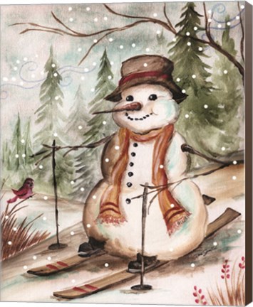 Framed Country Snowman IV Print