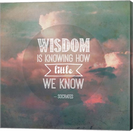 Framed Wisdom is Knowing How Little We Know - Pink Clouds Print