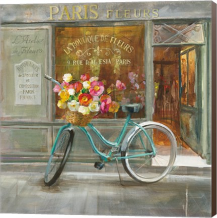 Framed French Flowershop Print