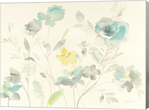 Framed Aqua Roses Print