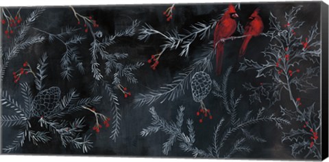 Framed Cardinal Chalkboard Print