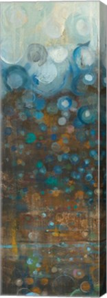 Framed Blue and Bronze Dots IV Print