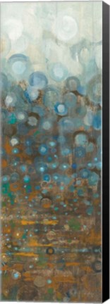 Framed Blue and Bronze Dots VI Print