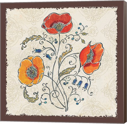 Framed Mediterranean Flair I Print