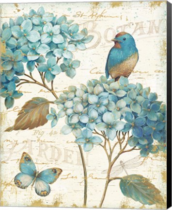 Framed Blue Garden III Print