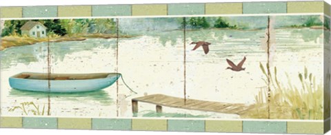 Framed Lakeside Dock Print