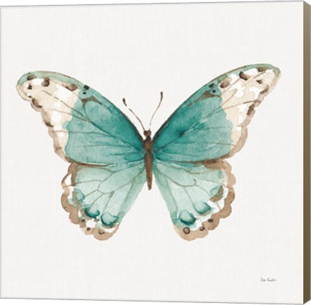 Framed Colorful Breeze XII with Teal Print