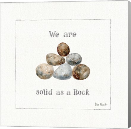 Framed Pebbles and Sandpipers VI Print