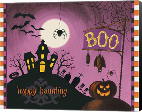 Framed Happy Haunting Boo Print