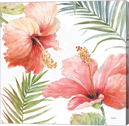 Framed Tropical Blush II Print