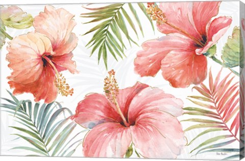 Framed Tropical Blush I Print