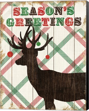 Framed Simple Living Holiday Deer Print