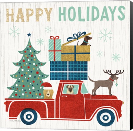 Framed Holiday on Wheels III Print