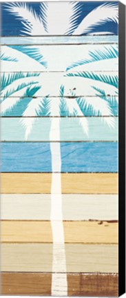 Framed Beachscape Palms IV Print